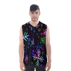 Nowflakes Snow Winter Christmas Men s Basketball Tank Top