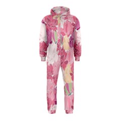 Peonies Flower Floral Roes Pink Flowering Hooded Jumpsuit (Kids)