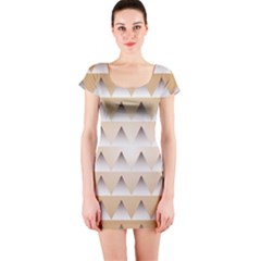 Pattern Retro Background Texture Short Sleeve Bodycon Dress