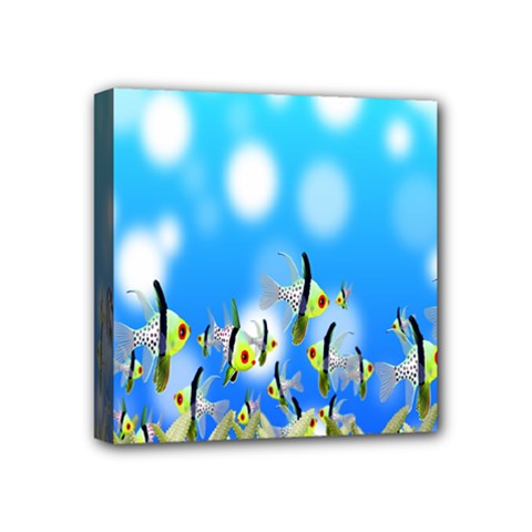 Pisces Underwater World Fairy Tale Mini Canvas 4  X 4  by Nexatart