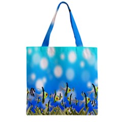 Pisces Underwater World Fairy Tale Zipper Grocery Tote Bag by Nexatart