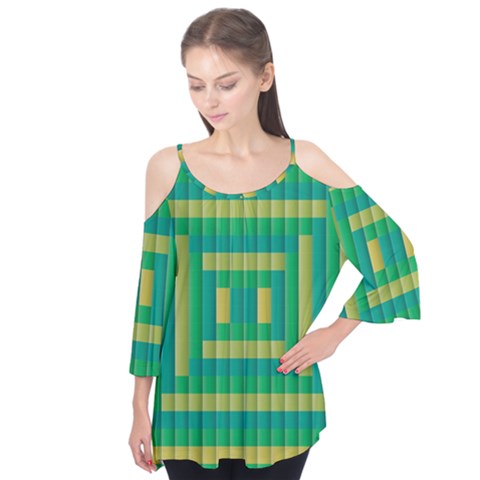 Pattern Grid Squares Texture Flutter Tees by Nexatart