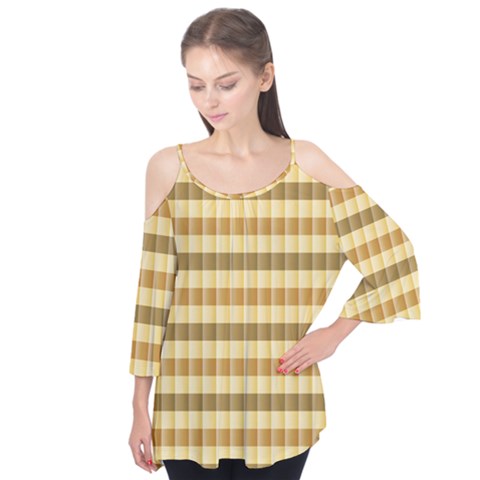 Pattern Grid Squares Texture Flutter Tees by Nexatart