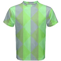 Squares Triangel Green Yellow Blue Men s Cotton Tee