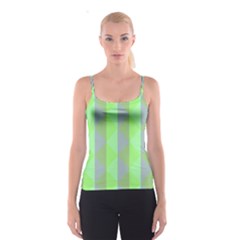 Squares Triangel Green Yellow Blue Spaghetti Strap Top