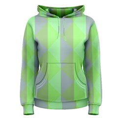 Squares Triangel Green Yellow Blue Women s Pullover Hoodie