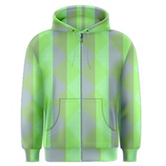 Squares Triangel Green Yellow Blue Men s Zipper Hoodie