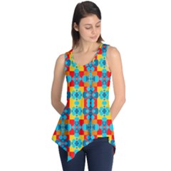 Pop Art Abstract Design Pattern Sleeveless Tunic