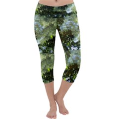 Ripples In Water Capri Yoga Leggings by SusanFranzblau