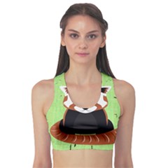 Red Panda Bamboo Firefox Animal Sports Bra by Nexatart