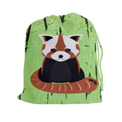 Red Panda Bamboo Firefox Animal Drawstring Pouches (xxl) by Nexatart