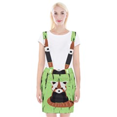 Red Panda Bamboo Firefox Animal Suspender Skirt by Nexatart