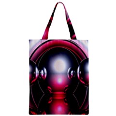 Red 3d  Computer Work Zipper Classic Tote Bag by Nexatart