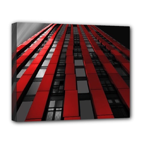 Red Building City Deluxe Canvas 20  X 16   by Nexatart