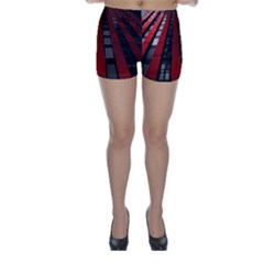 Red Building City Skinny Shorts