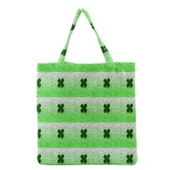 Shamrock Pattern Background Grocery Tote Bag