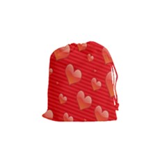 Red Hearts Drawstring Pouches (small) 