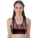 Silhouette Of Circus People Sports Bra View1