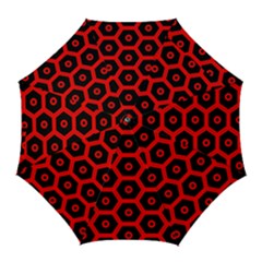 Red Bee Hive Texture Golf Umbrellas by Nexatart