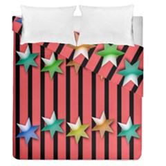 Star Christmas Greeting Duvet Cover Double Side (queen Size) by Nexatart