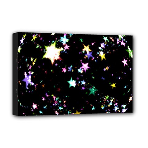 Star Ball About Pile Christmas Deluxe Canvas 18  X 12  