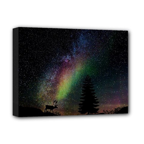 Starry Sky Galaxy Star Milky Way Deluxe Canvas 16  X 12   by Nexatart