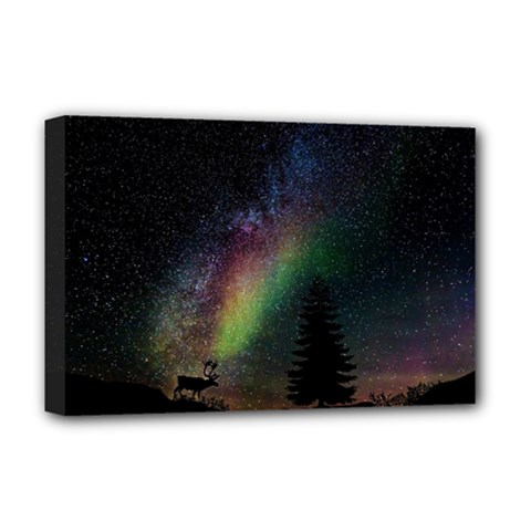 Starry Sky Galaxy Star Milky Way Deluxe Canvas 18  X 12   by Nexatart