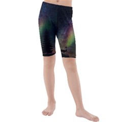 Starry Sky Galaxy Star Milky Way Kids  Mid Length Swim Shorts by Nexatart