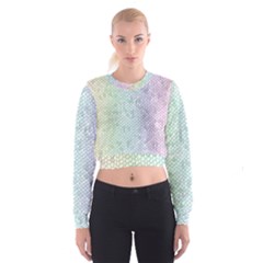 The Background Wallpaper Mosaic Women s Cropped Sweatshirt by Nexatart