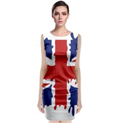 Uk Splat Flag Classic Sleeveless Midi Dress by Nexatart