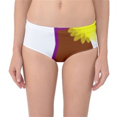 Stiletto  Mid-waist Bikini Bottoms