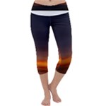 Red Skies at Sunset Capri Yoga Leggings