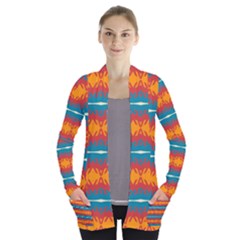 Shapes Rows                                         Women s Open Front Pockets Cardigan