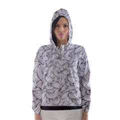 White knot dress bohemian Hooded Wind Breaker (Women)