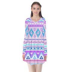 Tribal Pastel Hipster  Flare Dress by Brittlevirginclothing