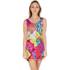 Colorful Hipster Classy Sleeveless Bodycon Dress by Brittlevirginclothing