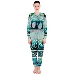 Deep Blue Tribal Onepiece Jumpsuit (ladies)  by Brittlevirginclothing