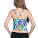 Rainbow moroccan mosaic  Spaghetti Strap Bra Top View2