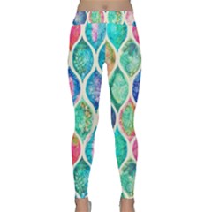 Rainbow Moroccan Mosaic  Classic Yoga Leggings by Brittlevirginclothing