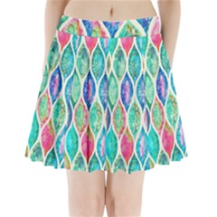 Rainbow Moroccan Mosaic  Pleated Mini Skirt by Brittlevirginclothing