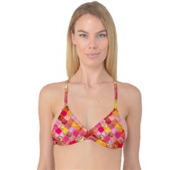 Warm Moroccan Mosaid Reversible Tri Bikini Top by Brittlevirginclothing