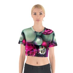 Christmas Garlands Cotton Crop Top by Brittlevirginclothing