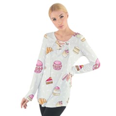 Cute Cakes Women s Tie Up Tee by Brittlevirginclothing