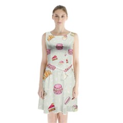 Cute Cakes Sleeveless Chiffon Waist Tie Dress by Brittlevirginclothing