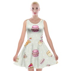 Cute Cakes Velvet Skater Dress by Brittlevirginclothing