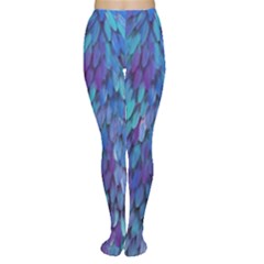 Blue Bird Feather Women s Tights by Brittlevirginclothing