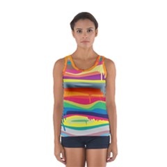 Melting Paint Women s Sport Tank Top  by Brittlevirginclothing