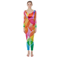 Rainbow Balloon Long Sleeve Catsuit by Brittlevirginclothing