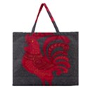 Red fire chicken year Zipper Large Tote Bag View1