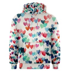 Cute Rainbow Hearts Men s Pullover Hoodie by Brittlevirginclothing